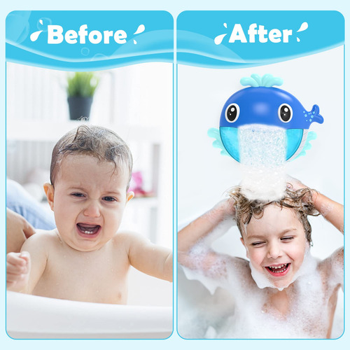 Máquina Burbujas Baño Ballena, Juguetes Hora Baño Niños Color