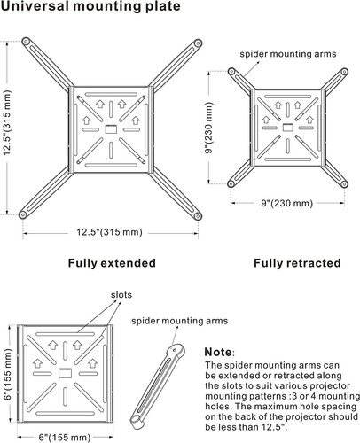 Soporte De Pared Universal Para Proyector De Ultracorta...