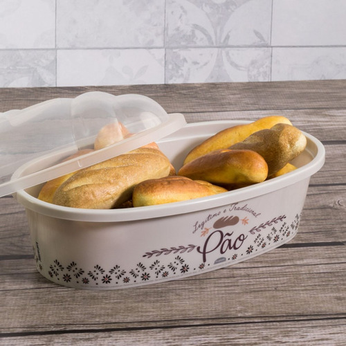 Cestinha Porta Pão Francês Com Tampa Serve Café Da Manhã
