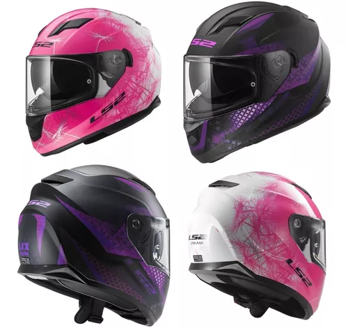 Casco Moto Integral Mujer Ls2 320 Wind Rosa Dama Devotobikes