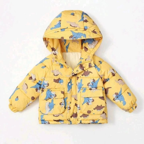 Campera Parka Para Niño Pequeño Dinosaurio Y Astronauta