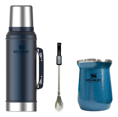 Kit Juego Stanley Termo + Mate + Bombilla Inoxidable