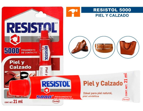 Resistol 5000 Piel Y Calzado Pegamento Transparente 21ml