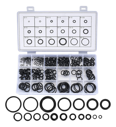 300 Pcs Rubber O-rings Assortment Kit, 18 Sizes Nitrile Rubb