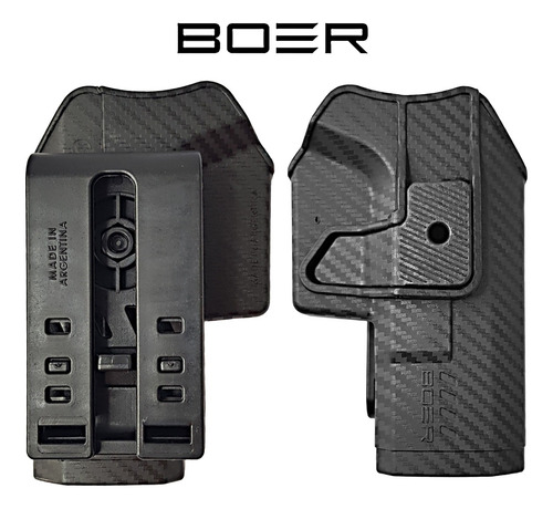 Imagen 4 de 10 de Funda Pistolera Táctica Polímero Boer Nivel2 Glock 19 Tx