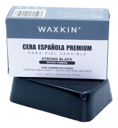 Cera Española Premium Waxkin Strong Black Extra Fuerza 110g