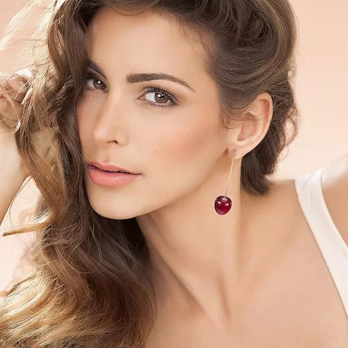 - Prar 2 Pares Aretes Colgantes De Cereza Kawaii Para Mujer