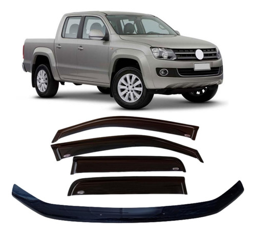 Deflector De Capot + Ventanas X4 Amarok 2016-2018-2021-2022