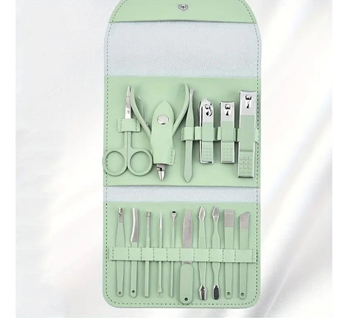 Corta Uñas Profesional 16 Pcs Manicura Pedicura Inoxidable