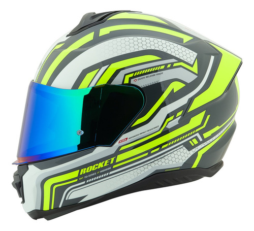Casco Integral Rkt 110 Highside + Mica Iridium Extra Blanco Lisa M