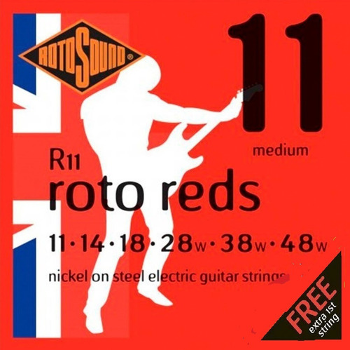 Cuerdas Guitarra Eléctrica Rotosound Roto Reds R11