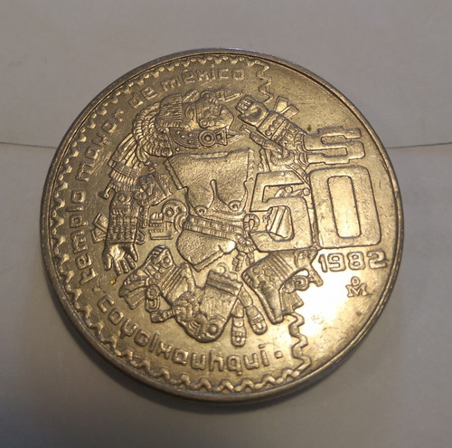 Moneda Antigua $50 Coyolxauhqui 1982