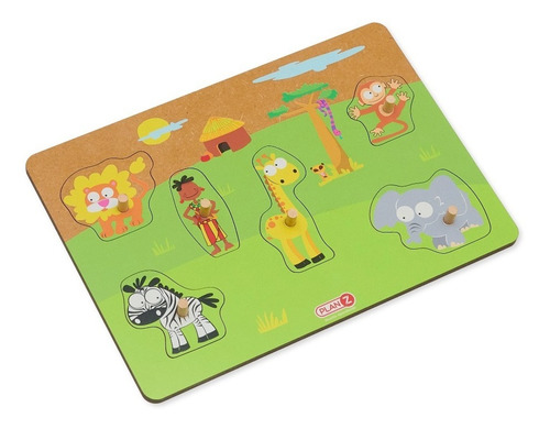 Imagen 4 de 8 de Juego Encastre Madera Con Agarre Infantil Niños