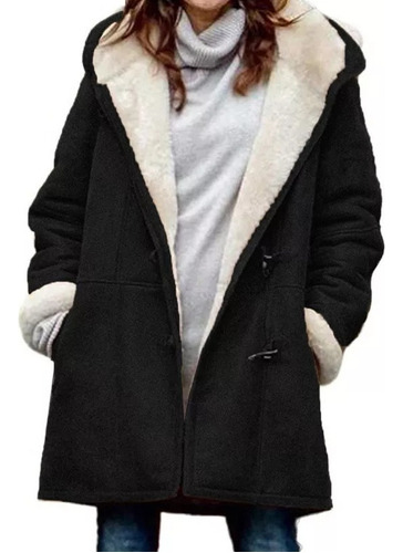 Chaqueta Polar Con Capucha Para Mujer Abrigo Cálido
