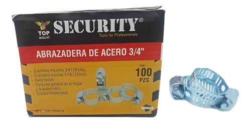 Caja 100pcs Abrazadera De Acero 3/4 Mayor Y Detal Oferta 