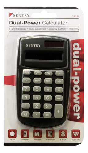 Sentry Dual Powercalculadora, Negro