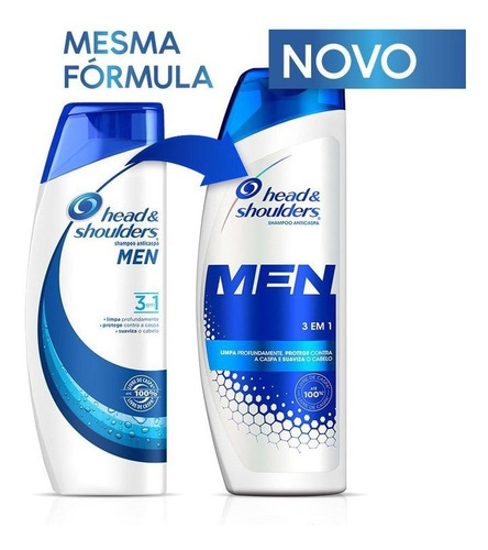 Shampoo Head & Shoulders Masculino Anticaspa 3 Em 1 400ml