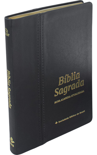 Livro Bíblia Sagrada Slim - Couro Legítimo Preta