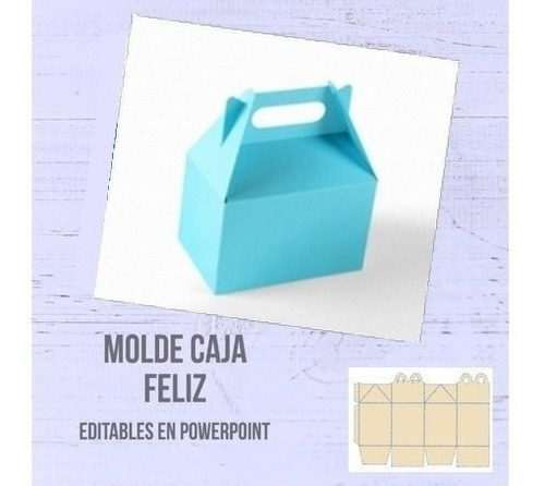 Kit Imprimible Plantilla Cajita Feliz Editable, Cajas Molde