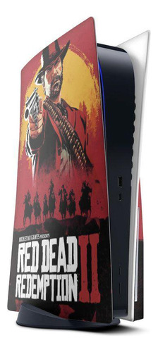 Skin Adesivo Ps5 Com Disco 2 Controles Red Dead Redemption 6