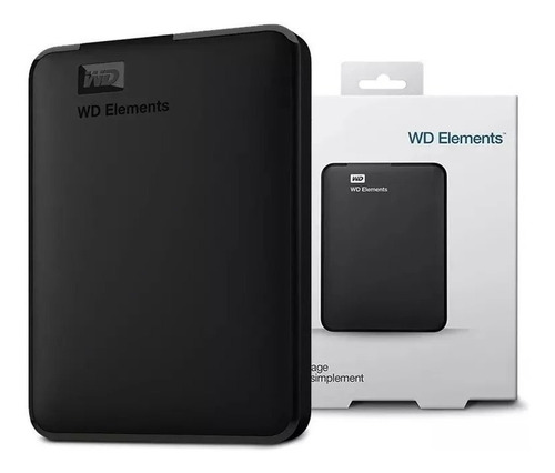 Disco duro externo Western Digital WD Elements WDBU6Y0040BBK-WESN 4TB negro