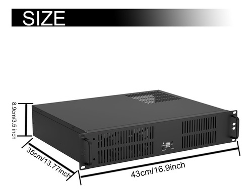 2u Micro Atx Compact Rack Mount 2 X 5.25 Soporte De Chasis A