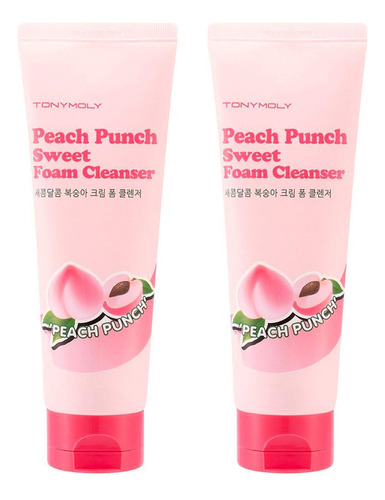 Tonymoly Peach Punch Sweet Foam Cleanser, 2 Unidades