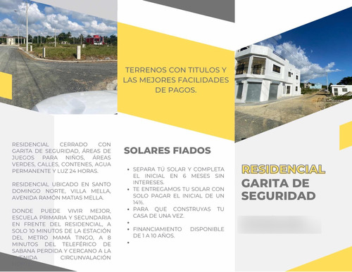 Solares En Esquina Con Las Mejores Facilidades De Pagos