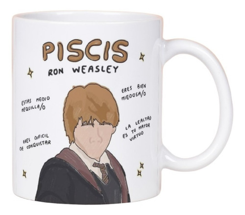 Taza Horóscopo Harry Potter Piscis Ron Weasley