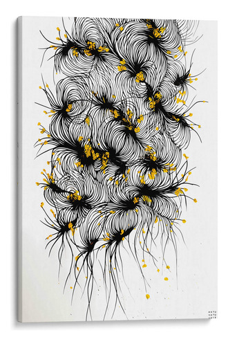 Canvas Lab Cuadro Entramado De Campanas Doradas 70x105