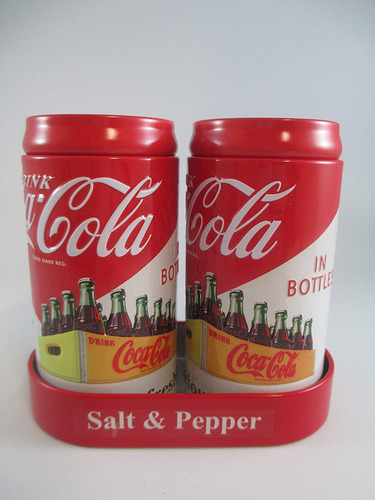 Coca Cola Sal Y Pimienta Metal En Caddy