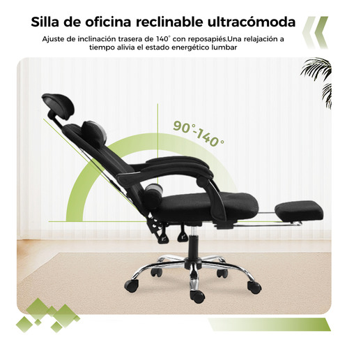 Silla Escritorio Ergonómica Oficina Ajustable Reclinable