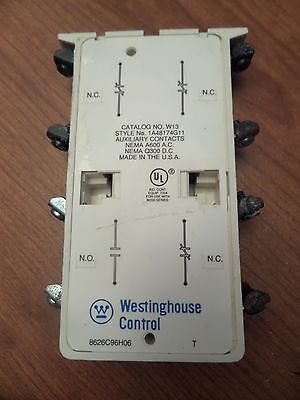 Westinghouse Auxiliary Contact W13 600 Vac 300 Vdc Used Ddo