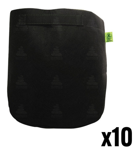 Maceta De Tela Geotextil 2 Litros Pack X 10 Unidades