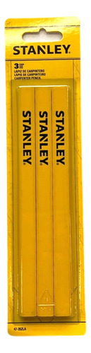 Set De 3 Lápices Carpintero Grafito N°2 Stanley 47-352la