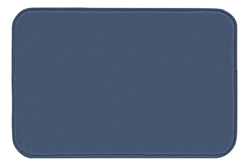 Tapete De Baño Kaiya Memory Foam 40x60 Cm Gris/azul