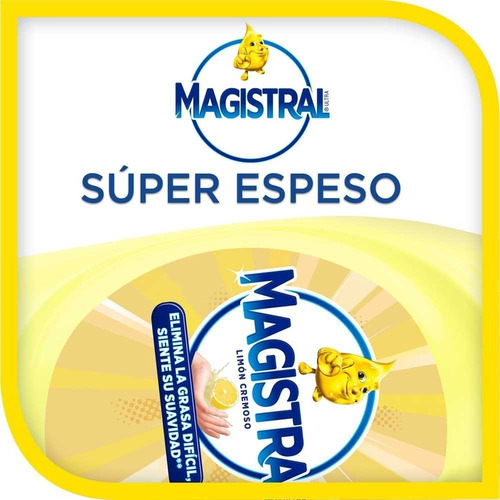 Detergente Magistral Ultra Limón Cremoso limón en botella 300 ml