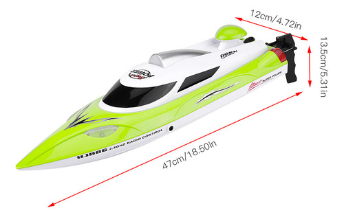Mini Barco De Carreras Rc Para Niños, Color Verde