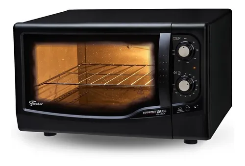 Forno Elétrico de Bancada Fischer Gourmet Grill 44 litros Preto 1...