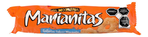 5 Pzs La Moderna Galletas Sabor Naranja Marianitas 185gr