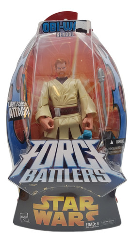 Star Wars Hasbro Figura Obi Wan Force Battlers Sellado 