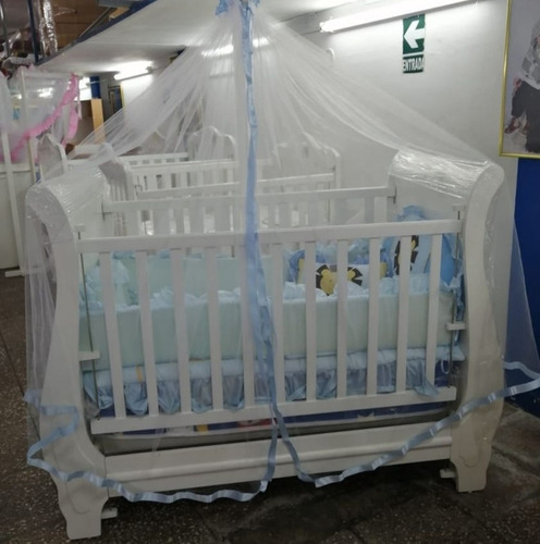 Cuna Cisne -cama En Madera Tornillo En Acabado Satinado