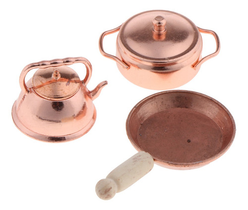 Kit De Cocina En Miniatura Para Casa De , Sartén, Olla,