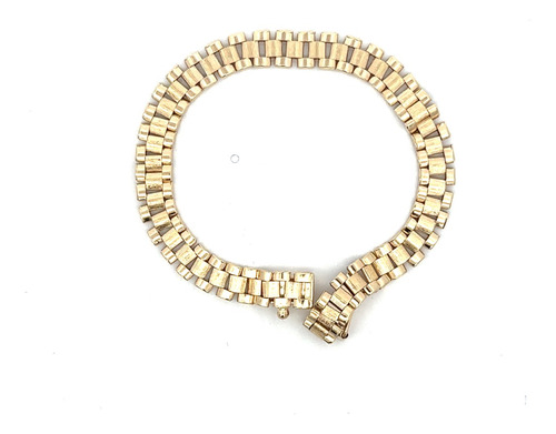 Pulsera Tipo Rolex, Oro 14k, (7 Mm)