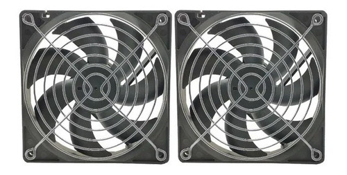 2pcs Ventilador Ventoinha Cooler 120x120x25mm 24v C/ Grade