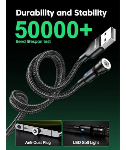 Vafoton Cable De Carga Usb C A Usb C De 60 W, 3