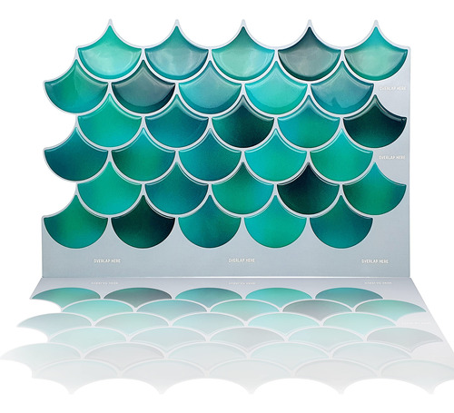 Loseta Muro 3d Adhesiva Azulejo Para Cocina Mosaico