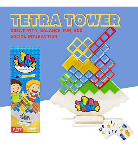 Tetra Tower Para Adultos, Juego Apilable De Torre Tetra,16