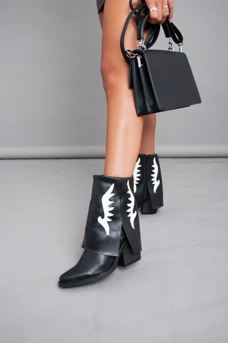 Bota Texana De Mujer Comodas Caña Baja Moda Berry Liviana