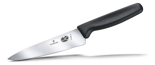 Victorinox Cuchillo Para Chef, Mango Negro, 19 Cm, Blister Color Negro